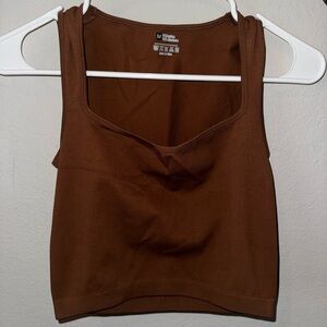 Brown Sleeveless Women's Top
